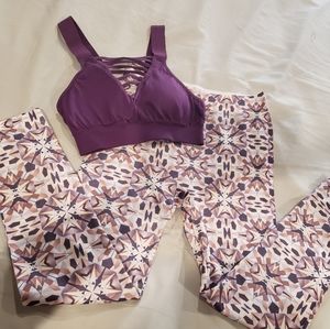 Purple pattern workout set